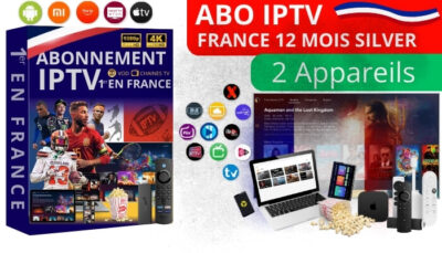 ABONNEMENT IPTV FRANCE 12 MOIS SILVER 2 APPAREILS (1)